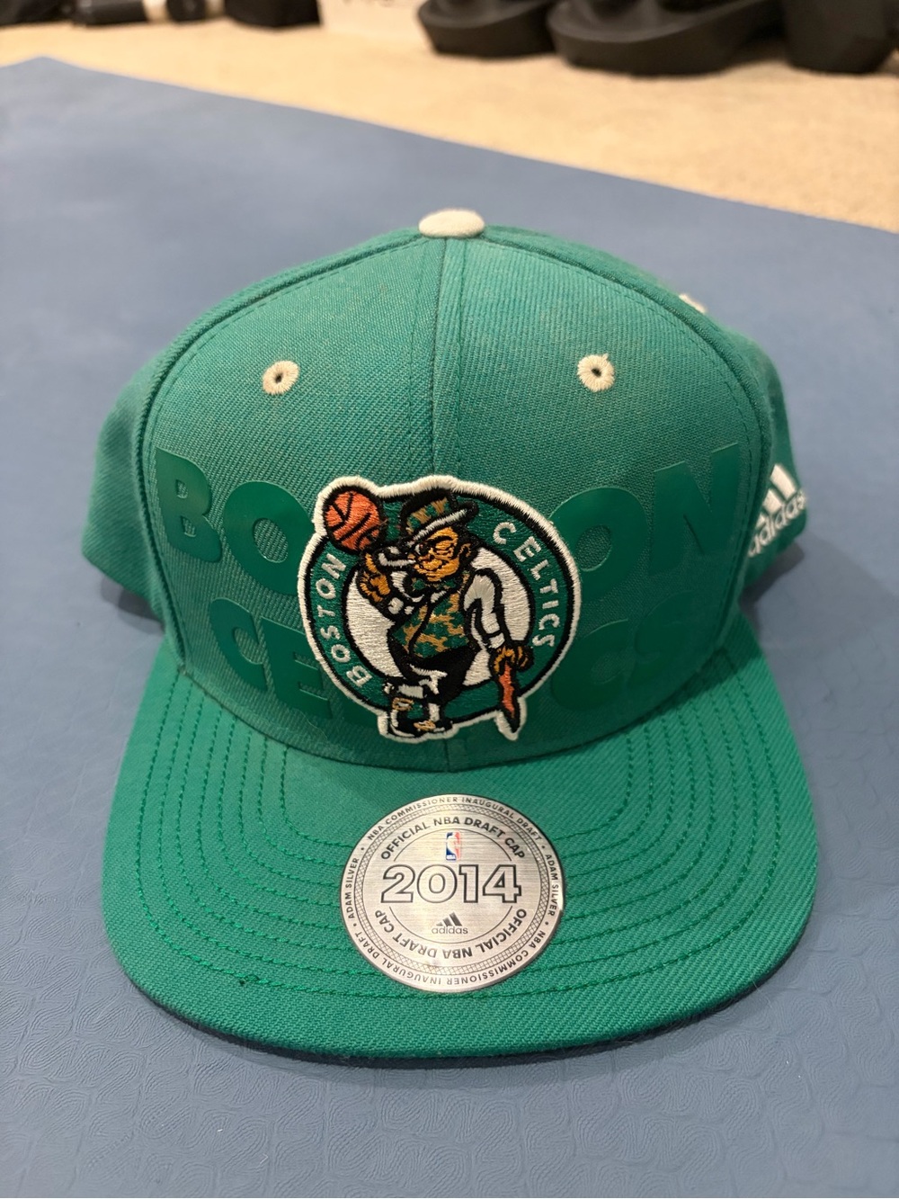 NWT Adidas Boston Celtics 2014 Official Draft SnapBack Hat